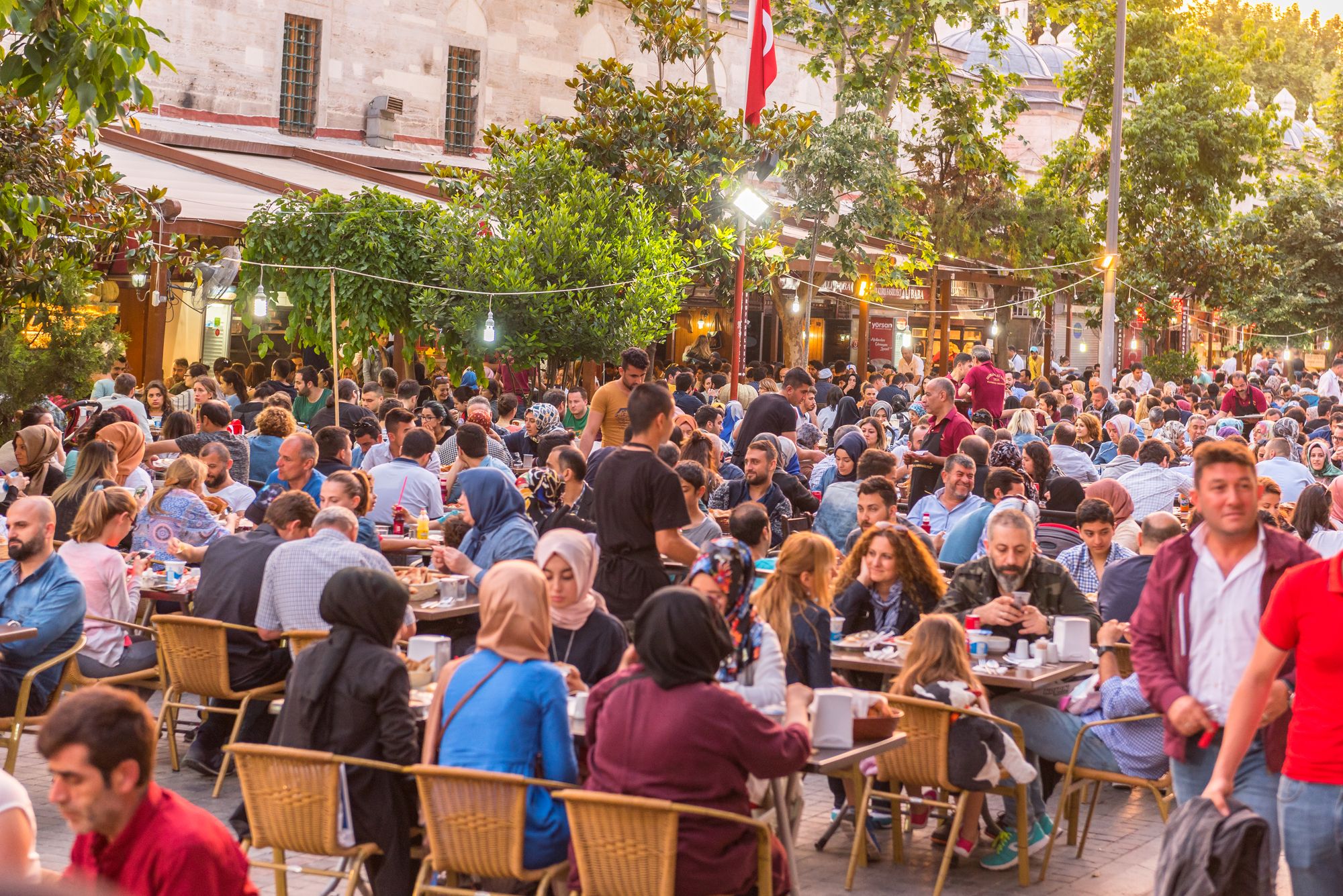 Public iftar meals in Istanbul