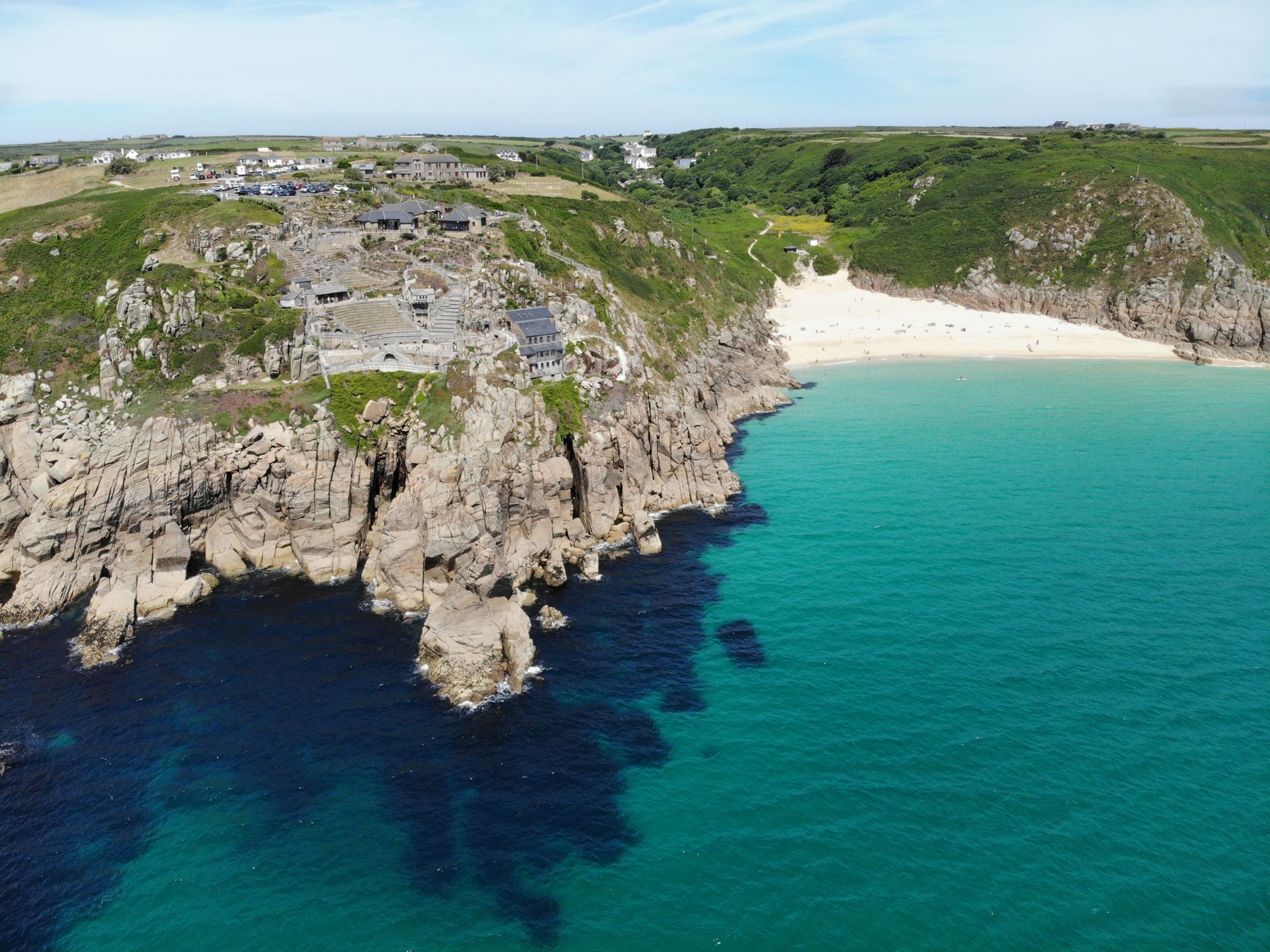 Cornwall granite cliffs