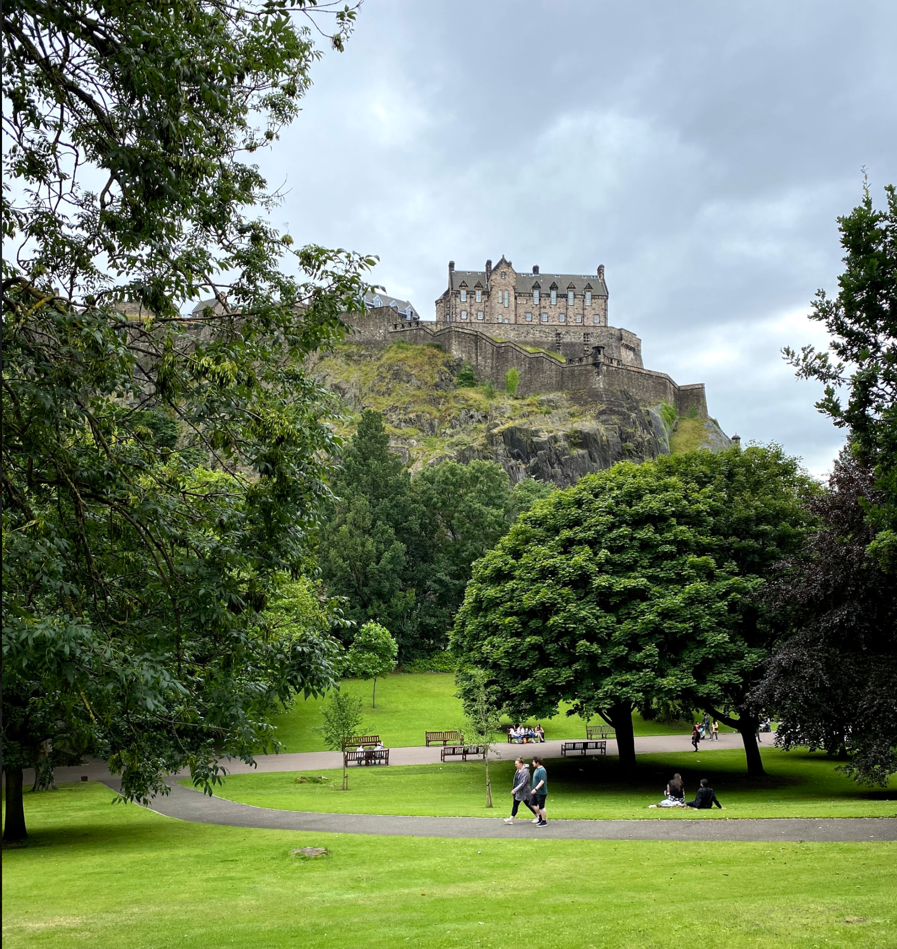 Edinburgh Castle view from Princes Street Gardens