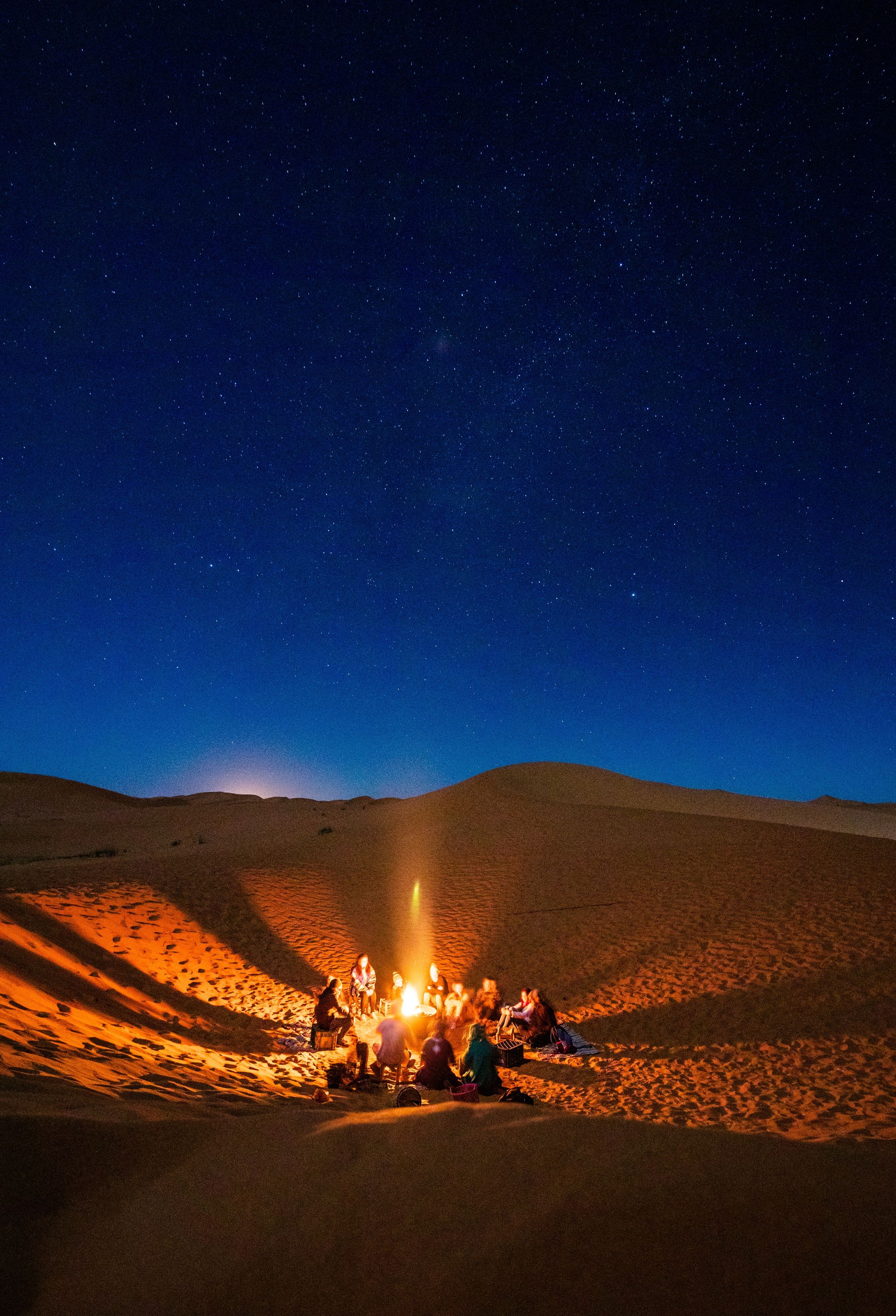 Enjoy the desert campfires at night