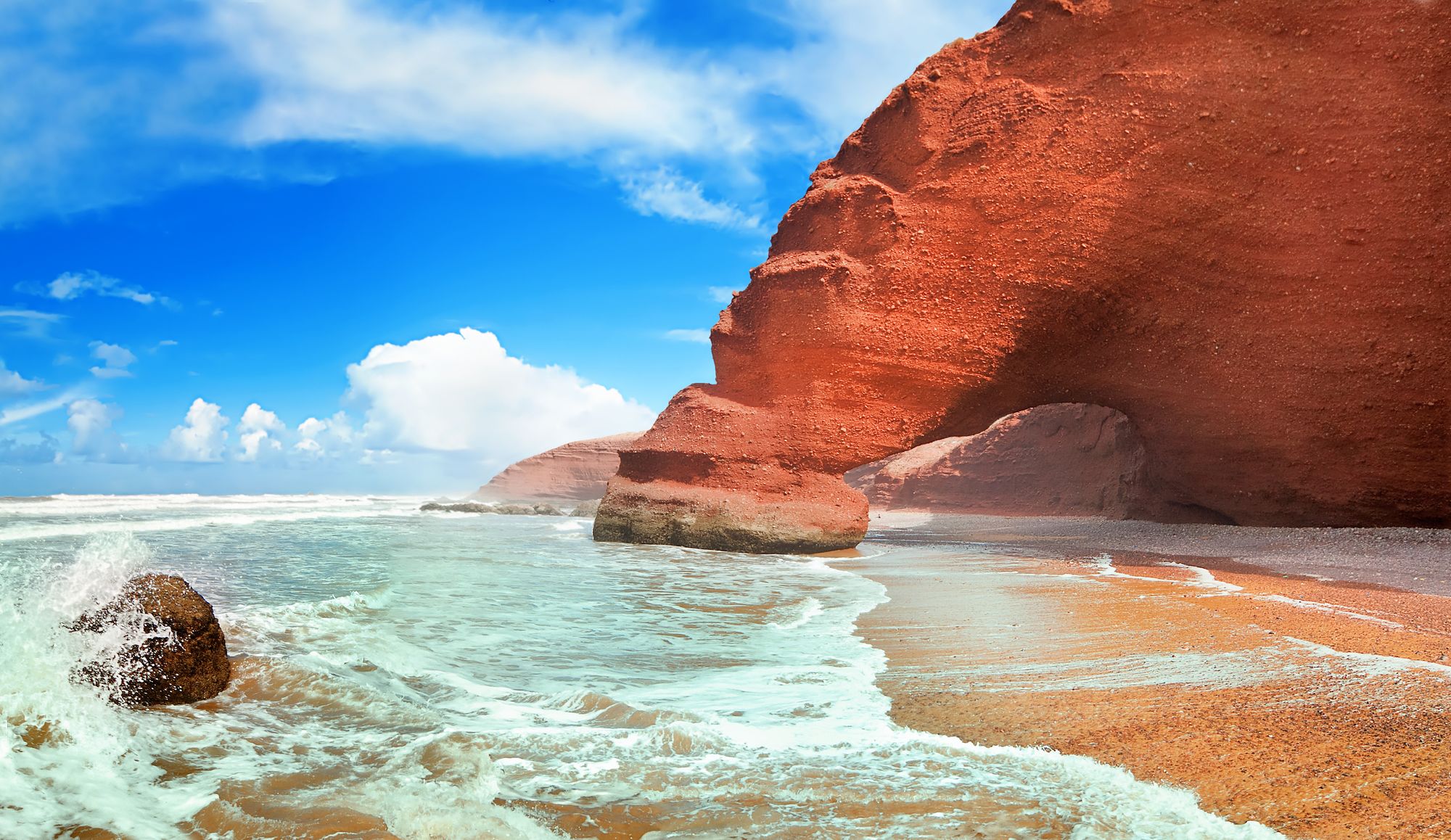 Red arches of Legzira beach