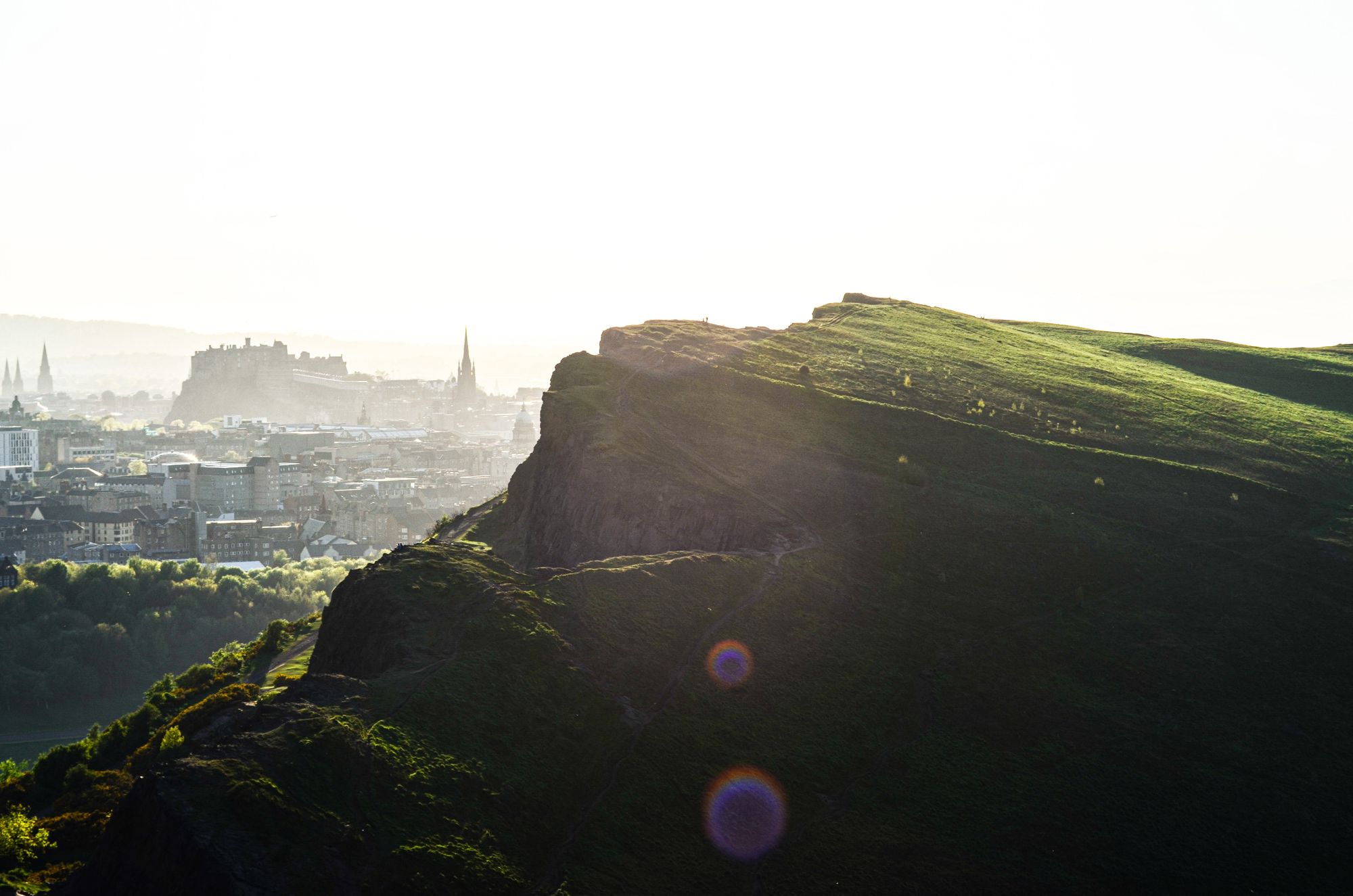 Sun rise over Edinburgh from Arthur’s Seat